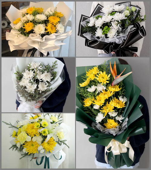 山东泰安新泰市新汶街道白事花束代送